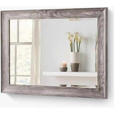 Yearn Wood-Effect Rectangular Wall Mirror - Wall Mirror Yearn Wood-Effect Rectangular Wall Mirror - Wall Mirror