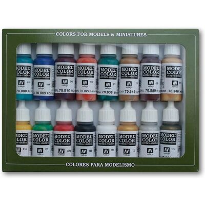 Vallejo Vallejo Cores Medievais Conjunto de Tintas Acrílicas - 17ml 16 Cores Vallejo Vallejo Cores Medievais Conjunto de Tintas Acrílicas - 17ml 16 Cores
