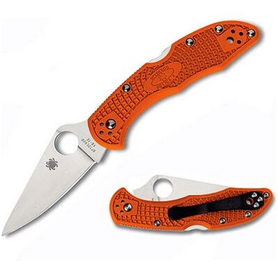 Spyderco - Delica 4 Lightweight - Orange - FRN - Knife - Publicité Spyderco - Delica 4 Lightweight - Orange - FRN - Knife - Publicité
