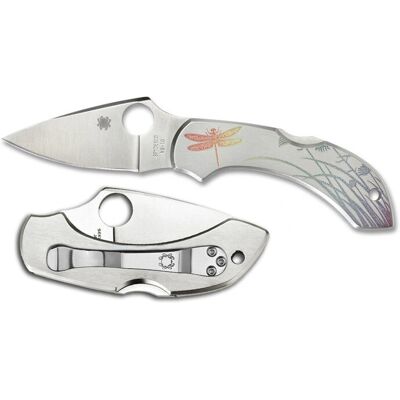 Spyderco C28PT Couteau de Poche Bleu - Publicité Spyderco C28PT Couteau de Poche Bleu - Publicité