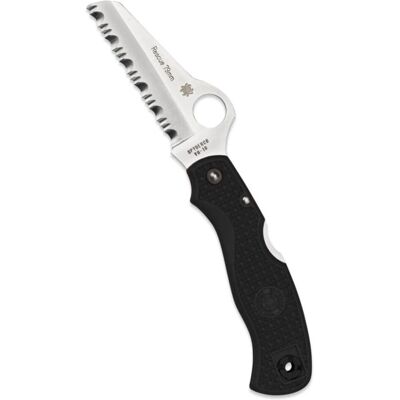 Faca de resgate Spyderco C45Sbk - Preto VG-10 - 79mm Faca de resgate Spyderco C45Sbk - Preto VG-10 - 79mm