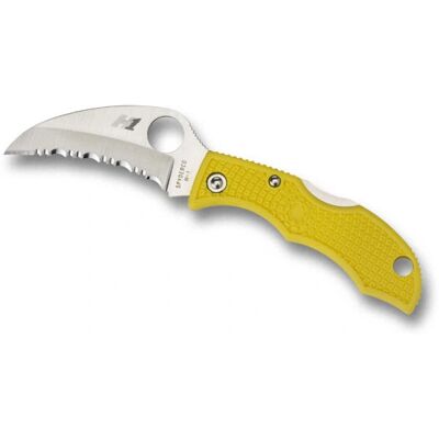 Couteau pliant Spyderco Ladybug 3 Salt Jaune - Publicité Couteau pliant Spyderco Ladybug 3 Salt Jaune - Publicité