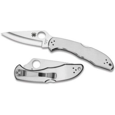 Canivete Spyderco C10P Prata VG10 - Faca Canivete Spyderco C10P Prata VG10 - Faca