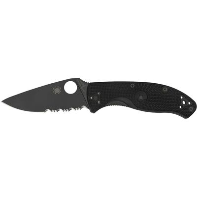 Spyderco - Tenacious Lightweight Black C122PSBBK FRN - Teilgeriffelt - knife Spyderco - Tenacious Lightweight Black C122PSBBK FRN - Teilgeriffelt - knife