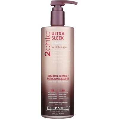 Giovanni 2chic Ultra-Sleek Shampoo - Braziliaans Keratine & Marokkaanse Arganolie - 24 fl oz Giovanni 2chic Ultra-Sleek Shampoo - Braziliaans Keratine & Marokkaanse Arganolie - 24 fl oz
