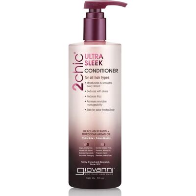 Giovanni 2chic Braziliaanse Keratine & Marokkaanse Arganolie Ultra-Sleek Conditioner - Voor Alle Haartypen Giovanni 2chic Braziliaanse Keratine & Marokkaanse Arganolie Ultra-Sleek Conditioner - Voor Alle Haartypen