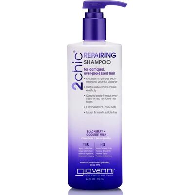 Giovanni 2chic Zwarte Framboos Kokosnoot Herstel Shampoo - 710ml Giovanni 2chic Zwarte Framboos Kokosnoot Herstel Shampoo - 710ml