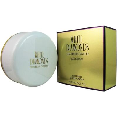 Elizabeth Taylor White Diamonds Body Powder - Floral, Long-lasting, 75g Elizabeth Taylor White Diamonds Body Powder - Floral, Long-lasting, 75g