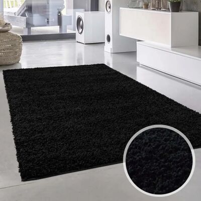 Carpet City Shaggi uni 500 Schwarz - Teppich Carpet City Shaggi uni 500 Schwarz - Teppich