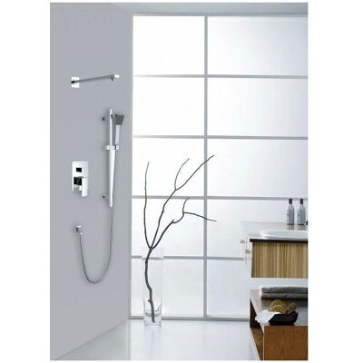 Sistema doccia Bernstein Modello XX1520C in acciaio inox con soffione e mano Sistema doccia Bernstein Modello XX1520C in acciaio inox con soffione e mano