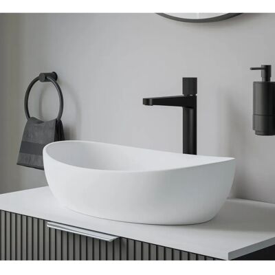 Bernstein Lavabo a colonna PB2004 - 55x35x14,5 cm - Superficie minerale Bernstein Lavabo a colonna PB2004 - 55x35x14,5 cm - Superficie minerale