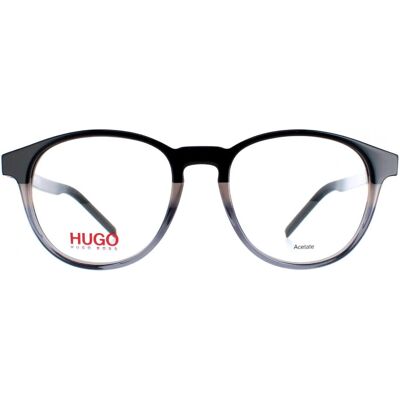 Hugo Boss HG1129 Montatura Occhiali Rotonda Nera e Grigia - Montatura di occhiali Hugo Boss HG1129 Montatura Occhiali Rotonda Nera e Grigia - Montatura di occhiali