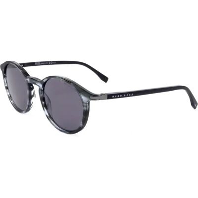 Hugo Boss 1003/S/IT Gestreepte Grijze Zonnebril - Zonnebrillen Hugo Boss 1003/S/IT Gestreepte Grijze Zonnebril - Zonnebrillen
