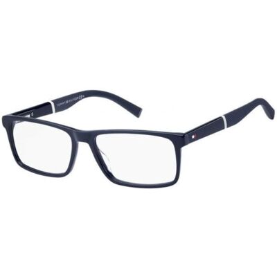 Tommy Hilfiger TH 1909 PJP Unisex Rechteckige Brille Blau Tommy Hilfiger TH 1909 PJP Unisex Rechteckige Brille Blau
