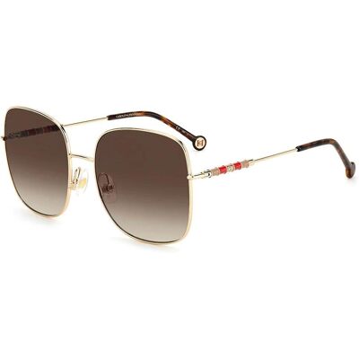 Carolina Herrera CH 0035/S Gouden Vierkante Zonnebril Carolina Herrera CH 0035/S Gouden Vierkante Zonnebril