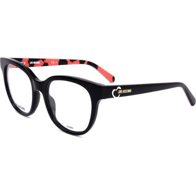 Love Moschino MOL599 UYY Svart Mönster Röd Damglasram Love Moschino MOL599 UYY Svart Mönster Röd Damglasram