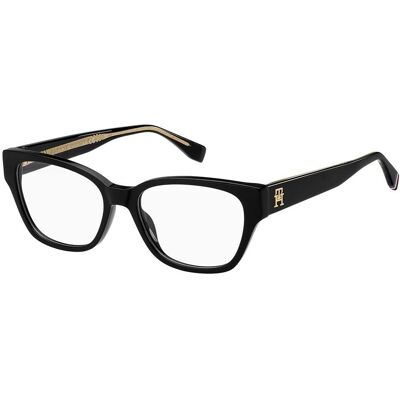 Ochelari de vedere unisex negri dreptunghiulari Tommy Hilfiger - Ochelari Ochelari de vedere unisex negri dreptunghiulari Tommy Hilfiger - Ochelari