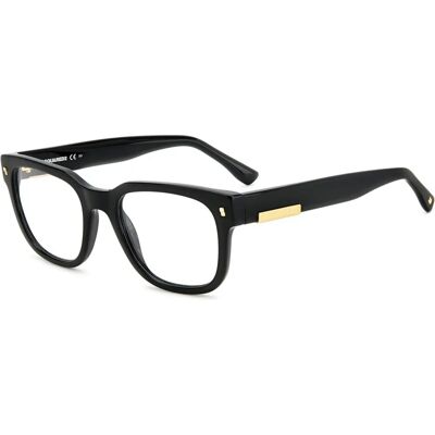 Dsquared2 D2 0074 Black Square Optical Glasses - Eyewear Frames Dsquared2 D2 0074 Black Square Optical Glasses - Eyewear Frames