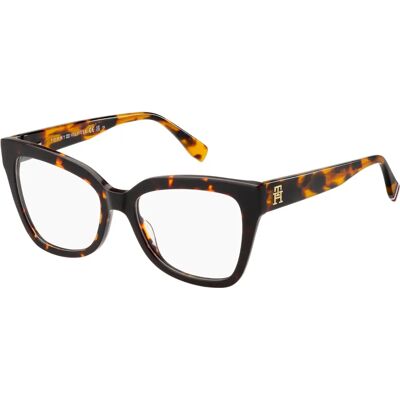 Tommy Hilfiger TH 2053 Havana Unisex Vierkant Bril - Bril Tommy Hilfiger TH 2053 Havana Unisex Vierkant Bril - Bril