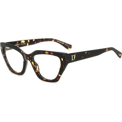 Dsquared2 D2 0117 Havana Square Women Eyewear Frames Dsquared2 D2 0117 Havana Square Women Eyewear Frames