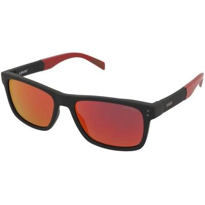 Levis LV 5059/S BLX/UZ Occhiali da Sole Rettangolari - Uomo, Nero Rosso Levis LV 5059/S BLX/UZ Occhiali da Sole Rettangolari - Uomo, Nero Rosso