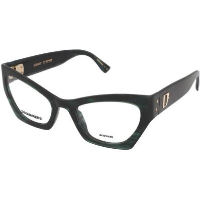 Dsquared2 D2 0133 6AK Vintage '70s Stil Grüne Brille - Brille Dsquared2 D2 0133 6AK Vintage '70s Stil Grüne Brille - Brille