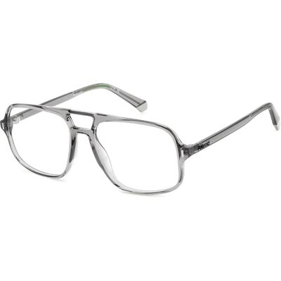 Polaroid Unisex Grey Square Eyewear Frames - Eyewear Frames Polaroid Unisex Grey Square Eyewear Frames - Eyewear Frames