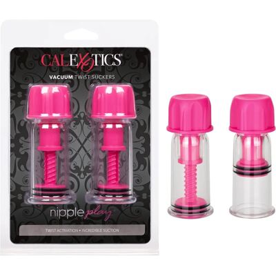California Exotic Vacuum Twist Suckers - Mellbimbó szívók - Rózsaszín - BDSM játék California Exotic Vacuum Twist Suckers - Mellbimbó szívók - Rózsaszín - BDSM játék