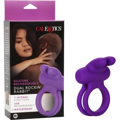 CalExotics Potenziatore Vibrante Coniglio Rockin' Rabbit - Giocattolo sessuale per coppie CalExotics Potenziatore Vibrante Coniglio Rockin' Rabbit - Giocattolo sessuale per coppie
