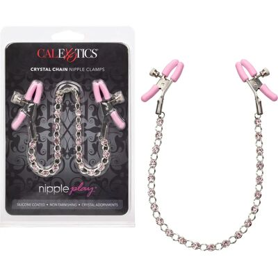 Pinze per capezzoli con catena di cristalli - CalExotics Pinze per capezzoli con catena di cristalli - CalExotics