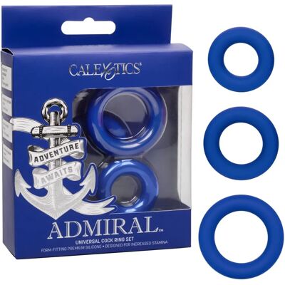 CalExotics Modrý Sada silikonových kroužků na penis 3 ks - Cock Rings CalExotics Modrý Sada silikonových kroužků na penis 3 ks - Cock Rings