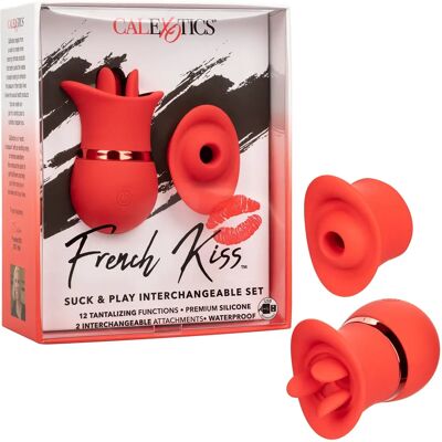 California Exotic Novelties French Kiss Suck & Play Set - Vibrator & Sucking Stimulator California Exotic Novelties French Kiss Suck & Play Set - Vibrator & Sucking Stimulator