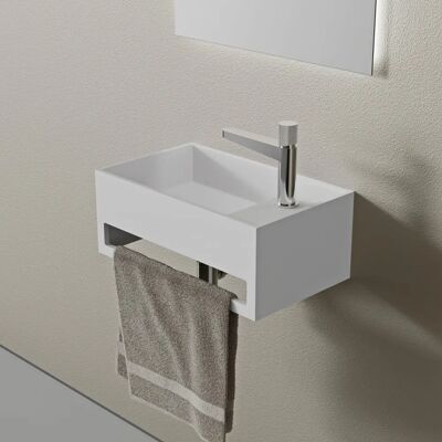 Bernstein PB2077 Lavabo mural - Blanc mat - Rectangulaire - 50x30x20cm - Publicité Bernstein PB2077 Lavabo mural - Blanc mat - Rectangulaire - 50x30x20cm - Publicité