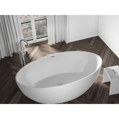 Bernstein Modelo 175x100x58cm Bañera ovalada moderna de acrílico - Blanco Bernstein Modelo 175x100x58cm Bañera ovalada moderna de acrílico - Blanco