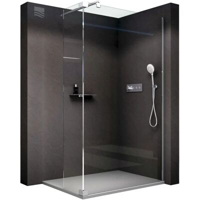 Bernstein Enclosure de douche Walk-In - Verre ESG 8mm - Pivot à 180° - 80-120cm - Publicité Bernstein Enclosure de douche Walk-In - Verre ESG 8mm - Pivot à 180° - 80-120cm - Publicité