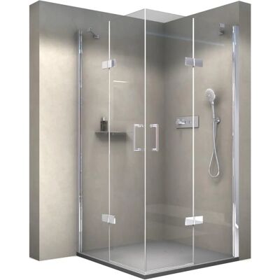 Bernstein Cabine de douche d’angle EX809 - 90x90x195 cm - verre nano - Publicité Bernstein Cabine de douche d’angle EX809 - 90x90x195 cm - verre nano - Publicité