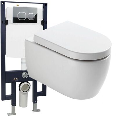 Wc sospeso Bernstein NT2038 - Senza bordo, Nano, Soft Close Wc sospeso Bernstein NT2038 - Senza bordo, Nano, Soft Close