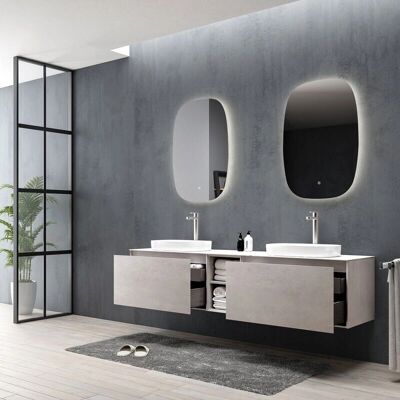 Espejo de baño ovalado LED Bernstein con calefacción - 58x90cm Espejo de baño ovalado LED Bernstein con calefacción - 58x90cm