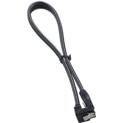 Cavo SATA Carbon Cablemod 0,3m - SATA 3.0, Angolato a Destra, Alta Qualità Cavo SATA Carbon Cablemod 0,3m - SATA 3.0, Angolato a Destra, Alta Qualità