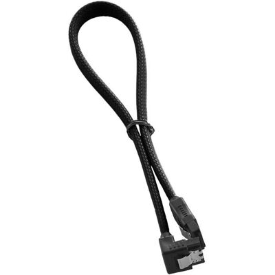 CableMod Schwarzes SATA 30cm Kabel mit 90-Grad-Winkel CableMod Schwarzes SATA 30cm Kabel mit 90-Grad-Winkel