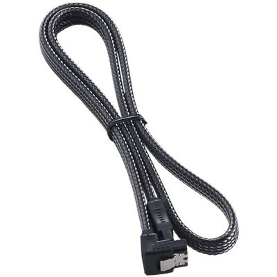 CableMod 60cm SATA 3 Kabel Carbon - Rechtwinklig & Gerader Anschluss CableMod 60cm SATA 3 Kabel Carbon - Rechtwinklig & Gerader Anschluss