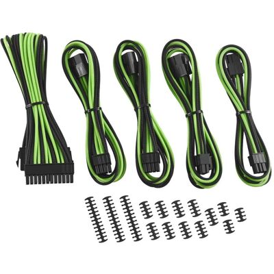 CableMod Classic ModMesh Kabel-Erweiterungsset - 8+6 Serie - Schwarz / Hellgrün CableMod Classic ModMesh Kabel-Erweiterungsset - 8+6 Serie - Schwarz / Hellgrün