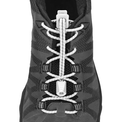 Nœuds Nathan Reflective Run - Lacets Élastiques Blancs pour Course - Publicité Nœuds Nathan Reflective Run - Lacets Élastiques Blancs pour Course - Publicité
