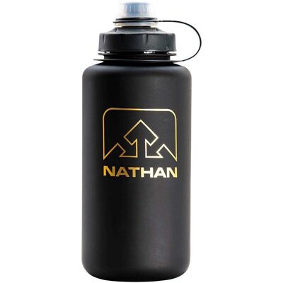 Nathan BigShot 1L - Waterfles - Zwart / Goud Frosted Nathan BigShot 1L - Waterfles - Zwart / Goud Frosted