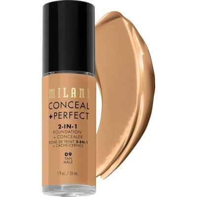 Milani Cosmetics Peiteaine ja nestemäinen meikkipohja 2-in-1 Tan Milani Cosmetics Peiteaine ja nestemäinen meikkipohja 2-in-1 Tan