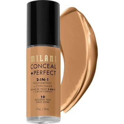 Milani Cosmetics Conceal + Perfect 2-in-1 Foundation & Concealer - Vollabdeckung, Wasserfest, Matt Milani Cosmetics Conceal + Perfect 2-in-1 Foundation & Concealer - Vollabdeckung, Wasserfest, Matt