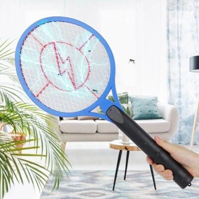 BOE - Insektsracket - Bleu - Acier inoxydable - Electric Fly Swatter - Publicité BOE - Insektsracket - Bleu - Acier inoxydable - Electric Fly Swatter - Publicité