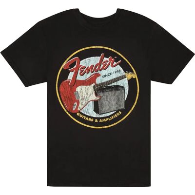 Fender 1946 Gitárok & Erősítők Vintage Fekete - Póló Fender 1946 Gitárok & Erősítők Vintage Fekete - Póló