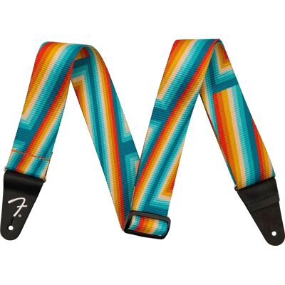 Sangle Fender Retro Rainbow en textile - Sangle pour guitare - Publicité Sangle Fender Retro Rainbow en textile - Sangle pour guitare - Publicité