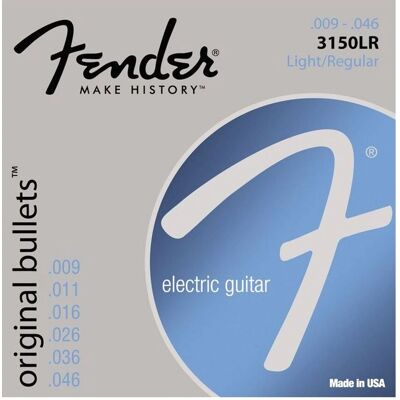 Fender Original Bullet 3150 E-Gitarrensaiten - Reines Nickel - 9-46 Fender Original Bullet 3150 E-Gitarrensaiten - Reines Nickel - 9-46